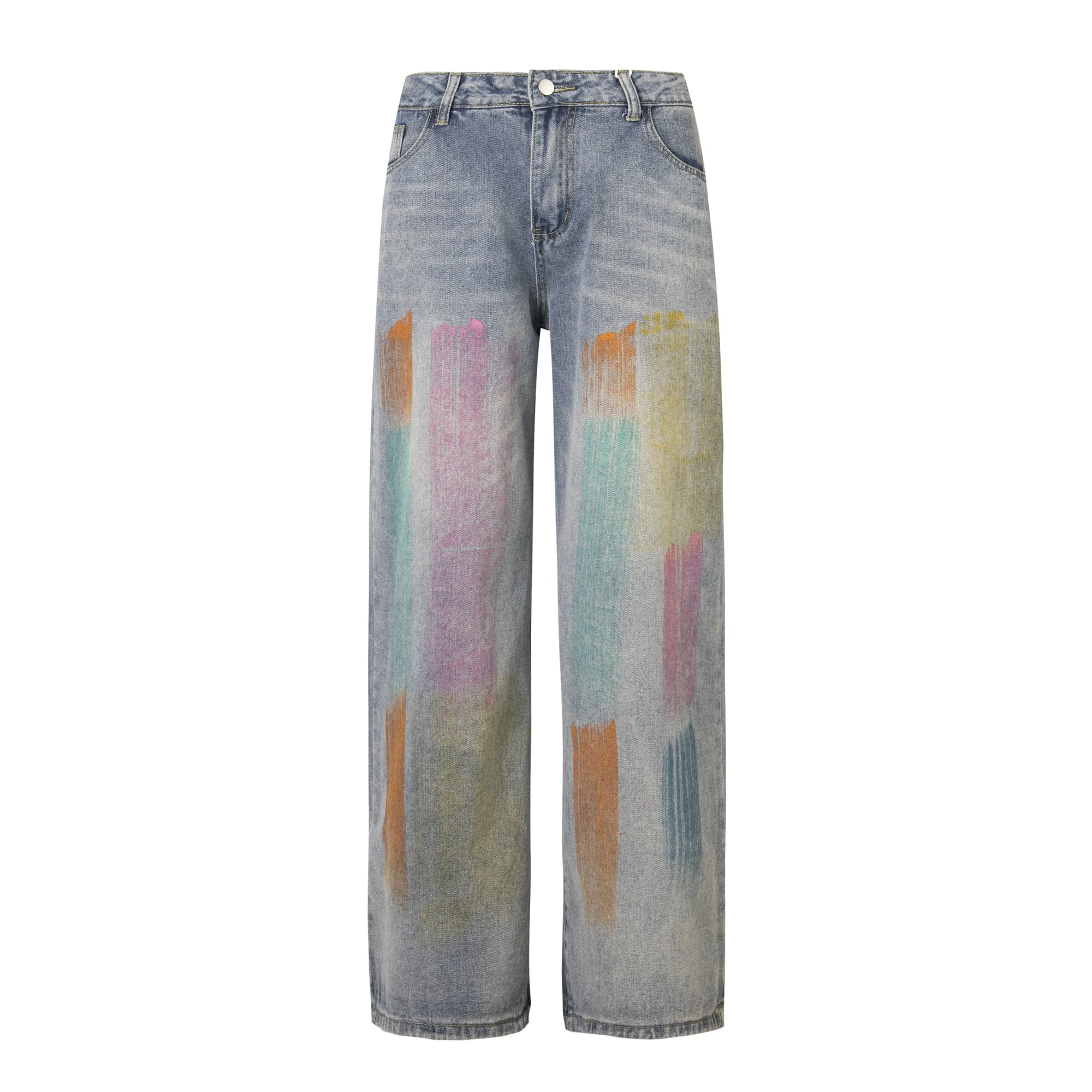 Faire Echo 2024 Rainbow Graffiti Jeans