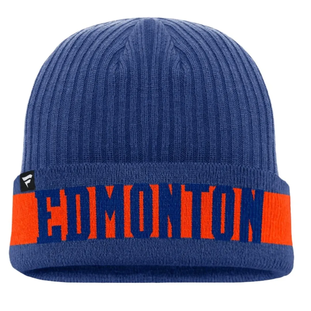 Fanatics Men's NHL Edmonton Oilers 2024 Blueliner Cuffed Knit Toque