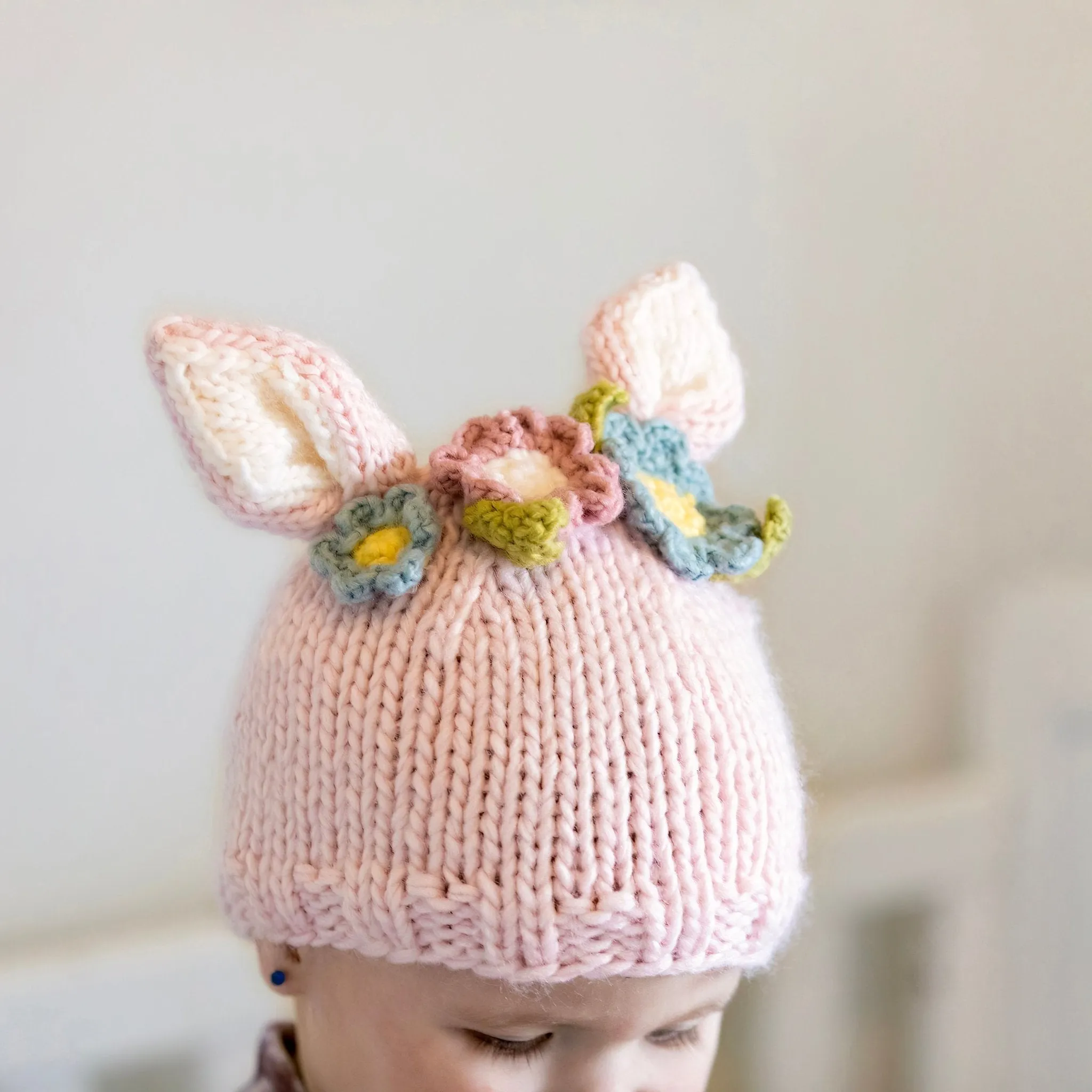 Flower Bunny Beanie Blush/Multi