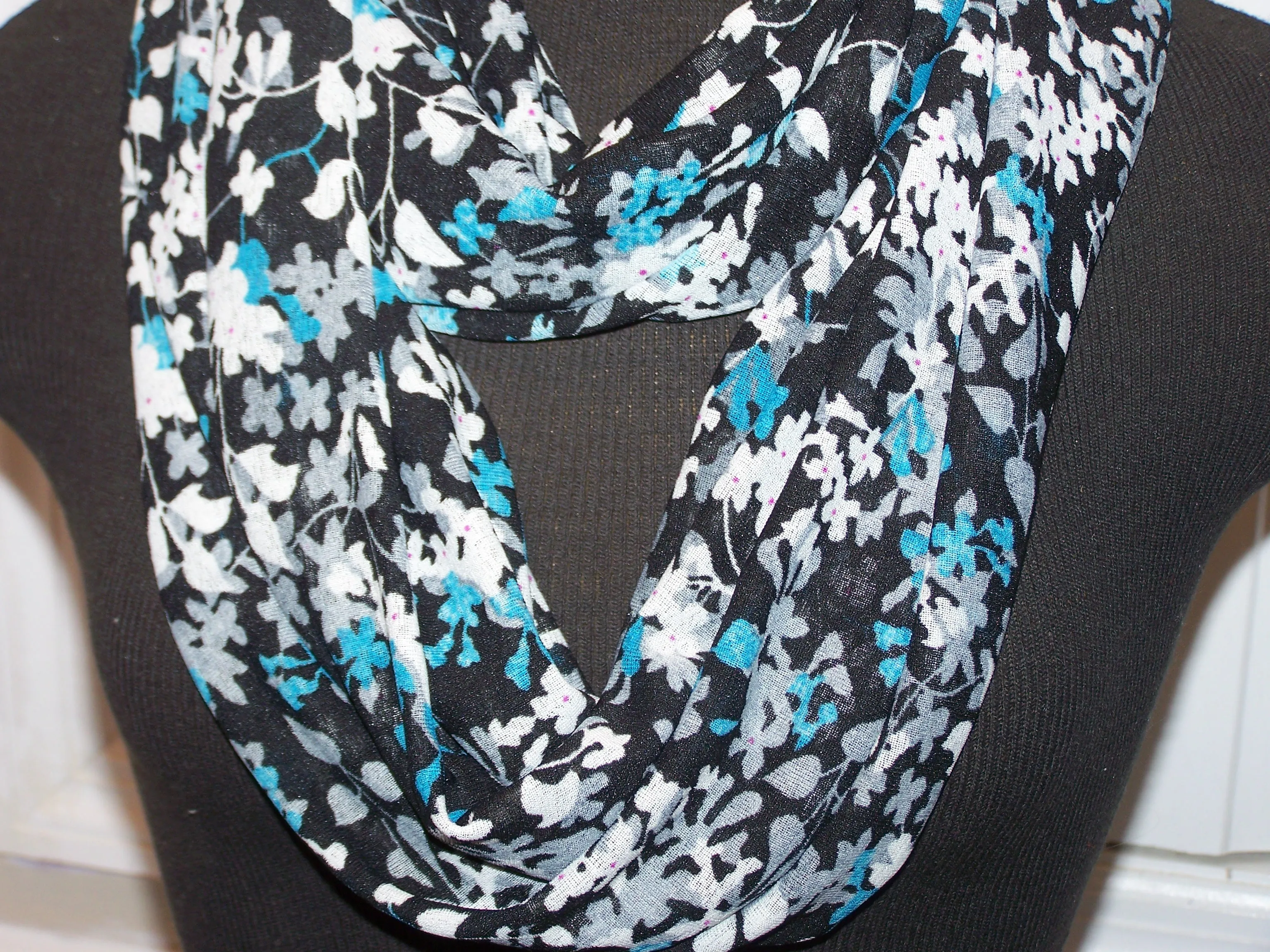 Flowered Infinity Scarf