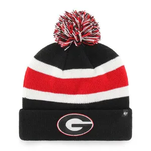 Georgia Bulldogs '47 Brand Team Colors Breakaway Cuffed Poofball Beanie Cap