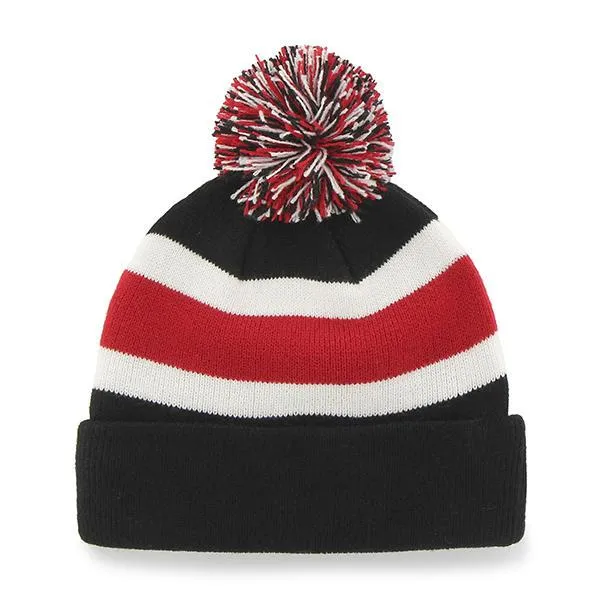 Georgia Bulldogs '47 Brand Team Colors Breakaway Cuffed Poofball Beanie Cap