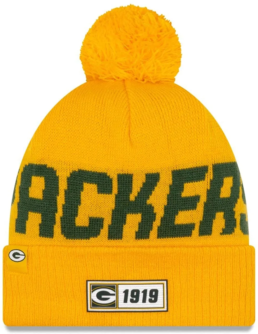 Green Bay Packers Sideline Road Reverse Pom Knit Hat