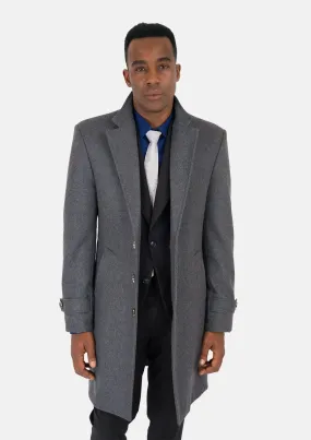 Grey Wool Classic Overcoat