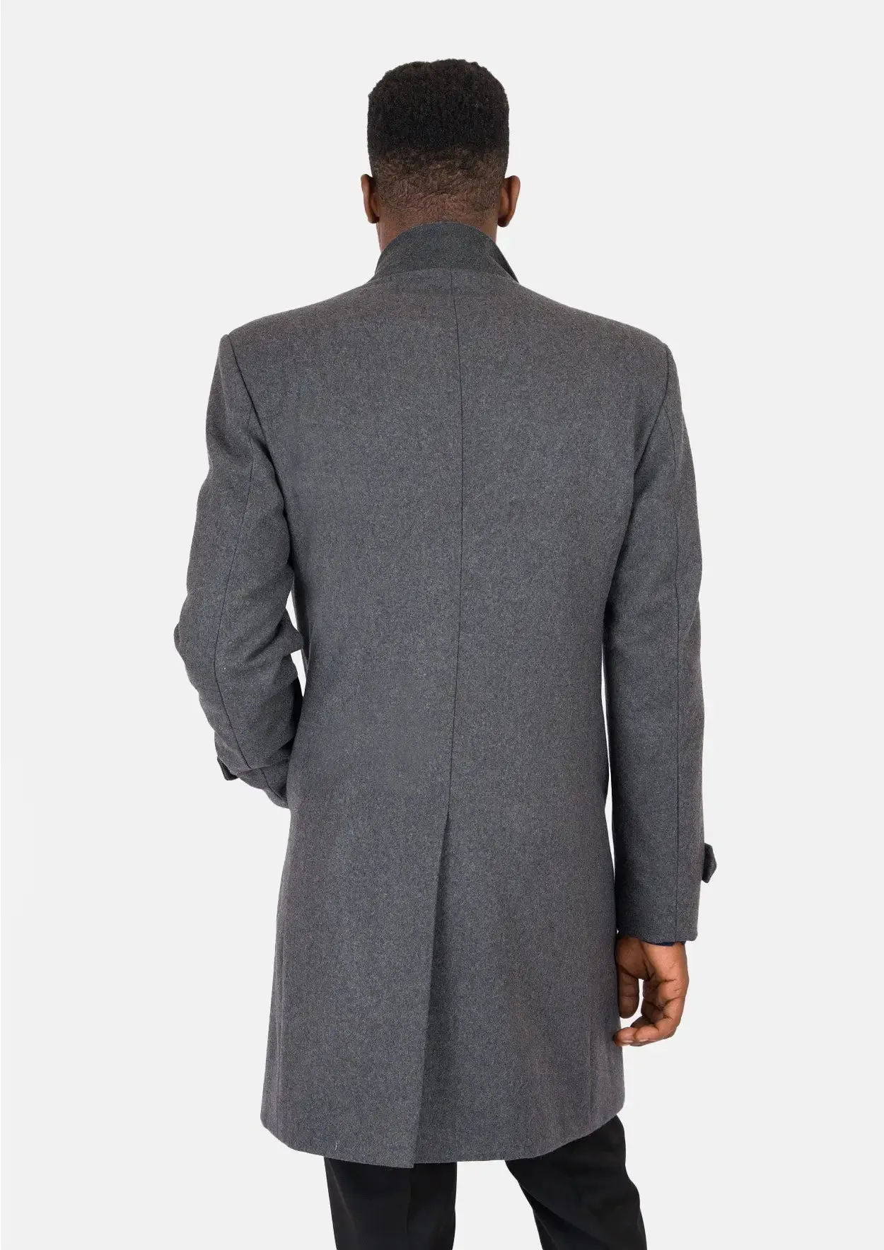 Grey Wool Classic Overcoat