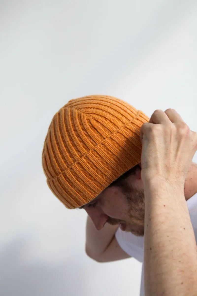 Half Dozen Super-Soft Lambswool Fisherman Beanie (Citrus Yellow)