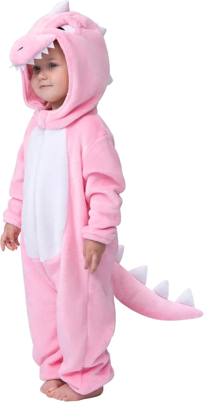 Halloween Baby Dinosaur Pajama, Pink