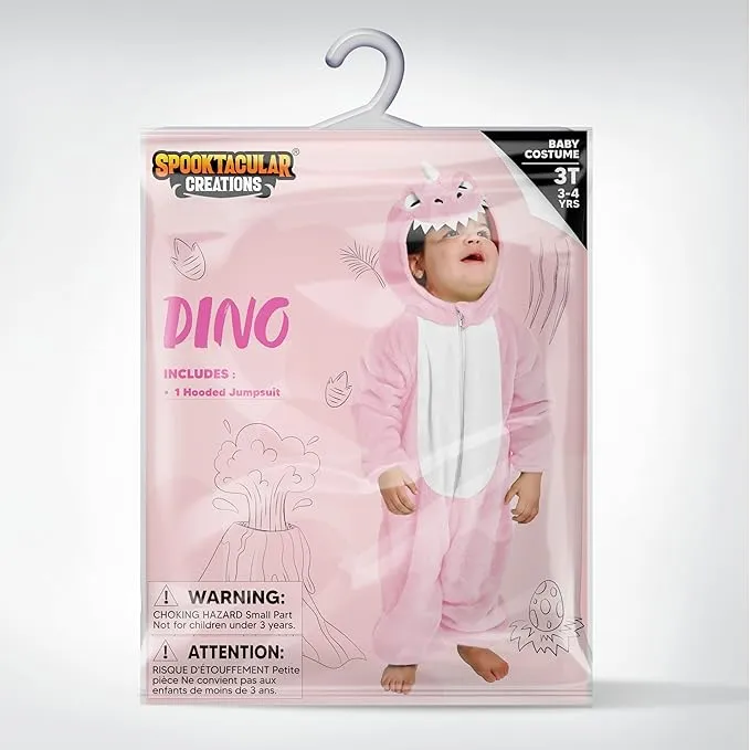 Halloween Baby Dinosaur Pajama, Pink