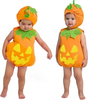 Halloween Baby Pumpkin Costume, Light Orange