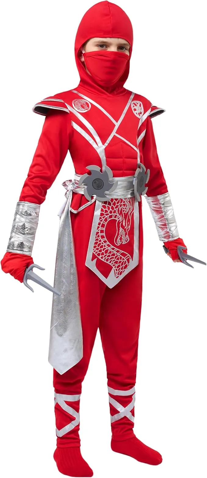 Halloween Ninja Costume Kids, Red