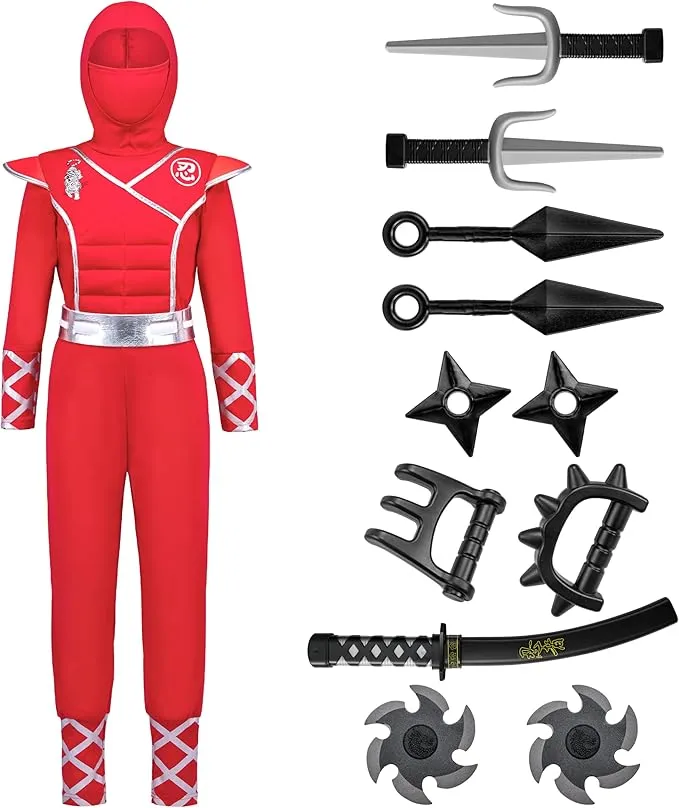 Halloween Ninja Costume, Red