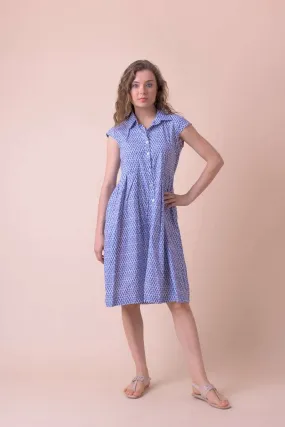 Handprint Dream Apparel Arlington Dress Tulip Blue