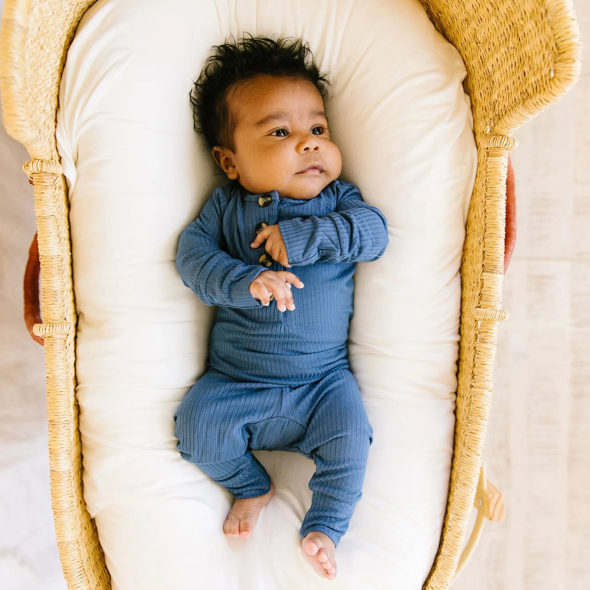 Harrison Ribbed Newborn Hat Bundle (Top   Bottom)