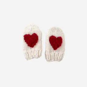 Heart Knitted Baby & Kids Mittens