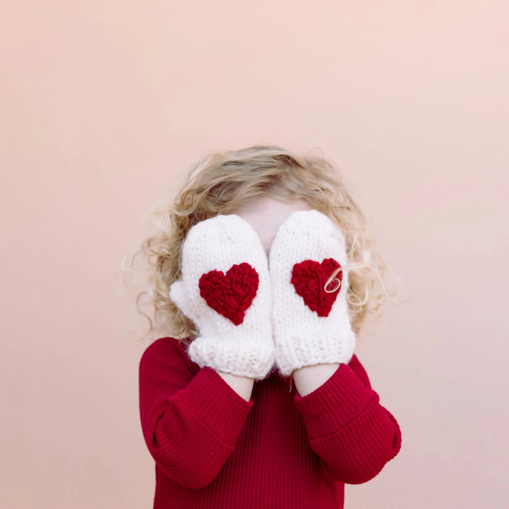 Heart Knitted Baby & Kids Mittens