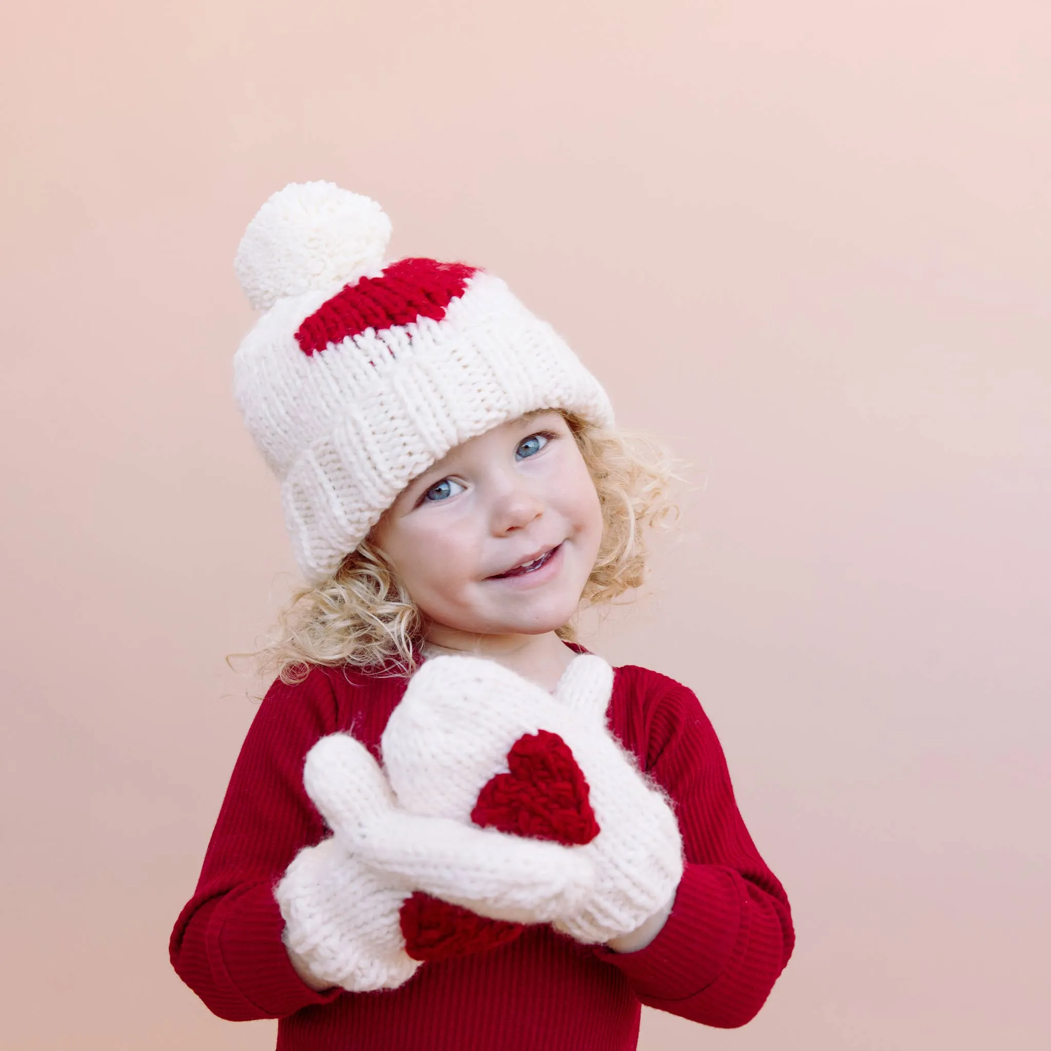 Heart Knitted Baby & Kids Mittens