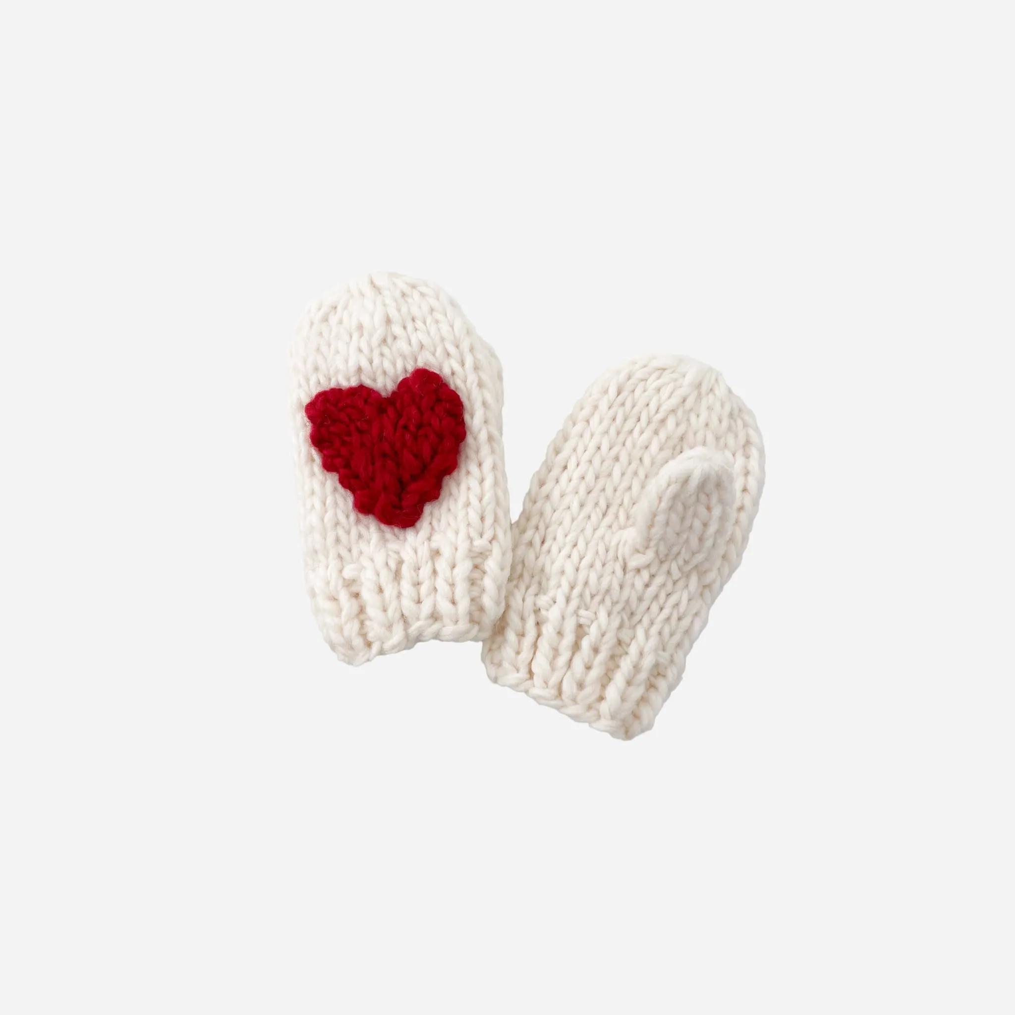 Heart Knitted Baby & Kids Mittens