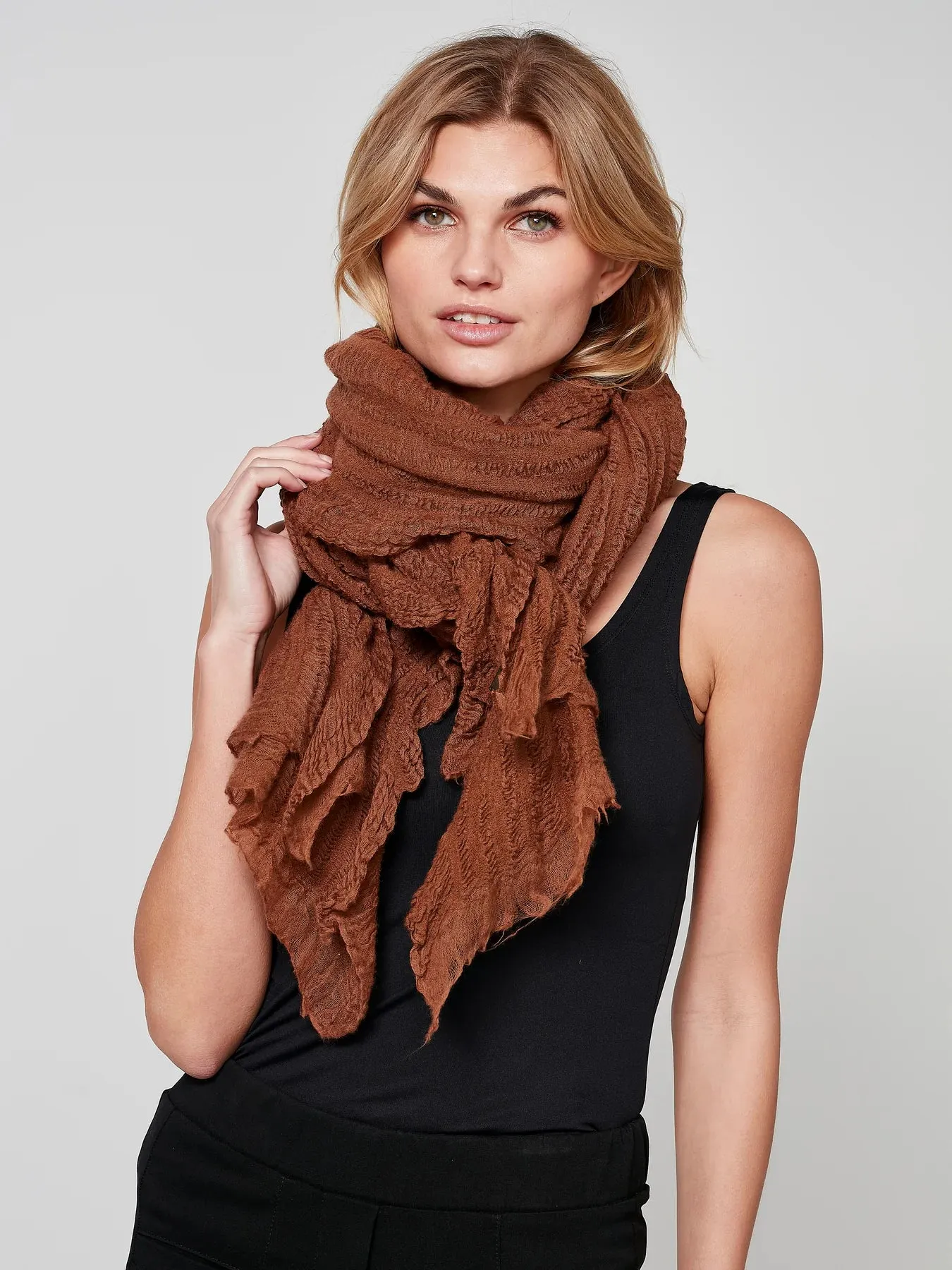 Hope Scarf - Toffee Brown