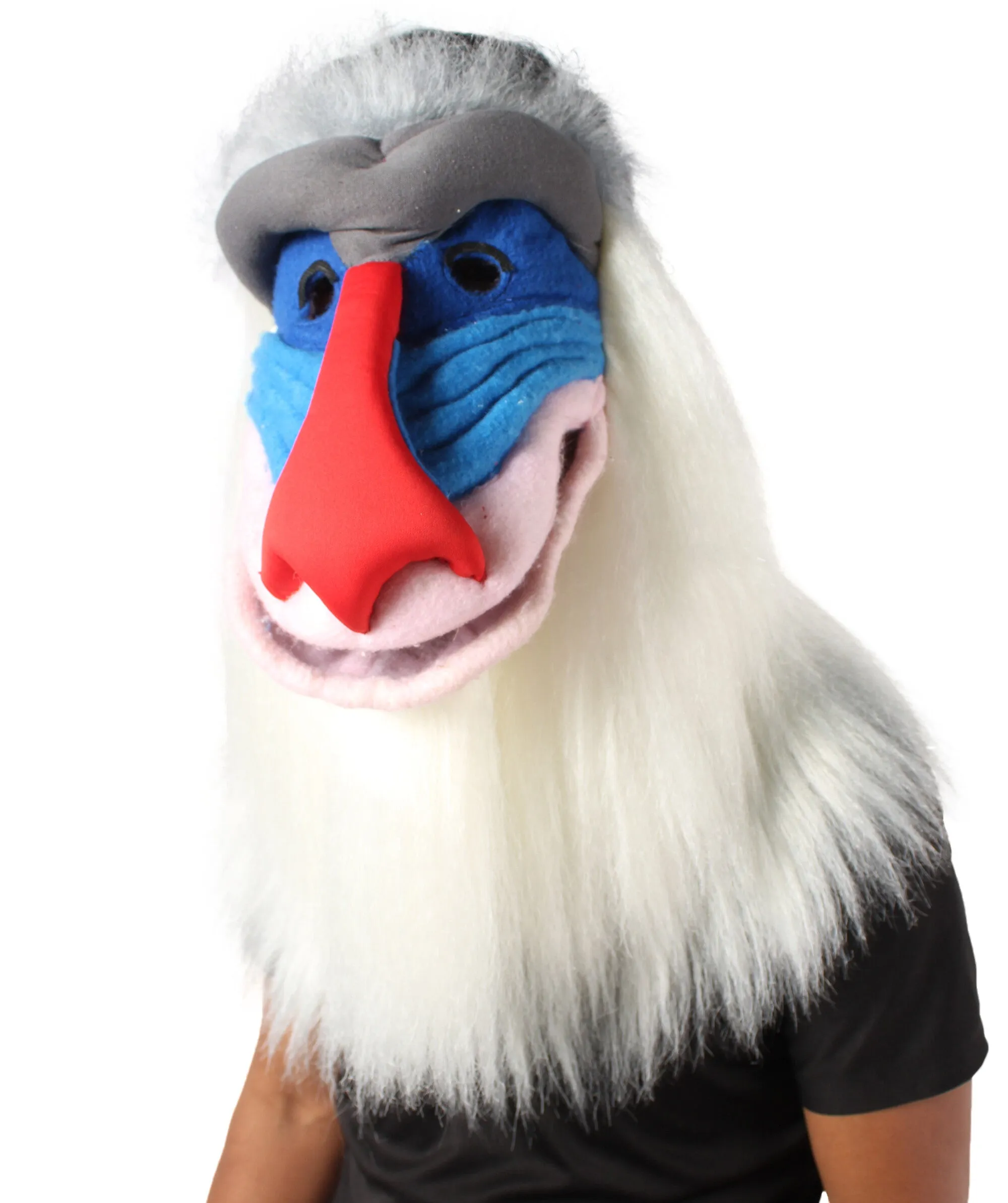 HPO Adult Unisex Large Old Mandrill Monkey Mask | Best for Halloween and Cosplay| Flame-retardant Synthetic Fiber