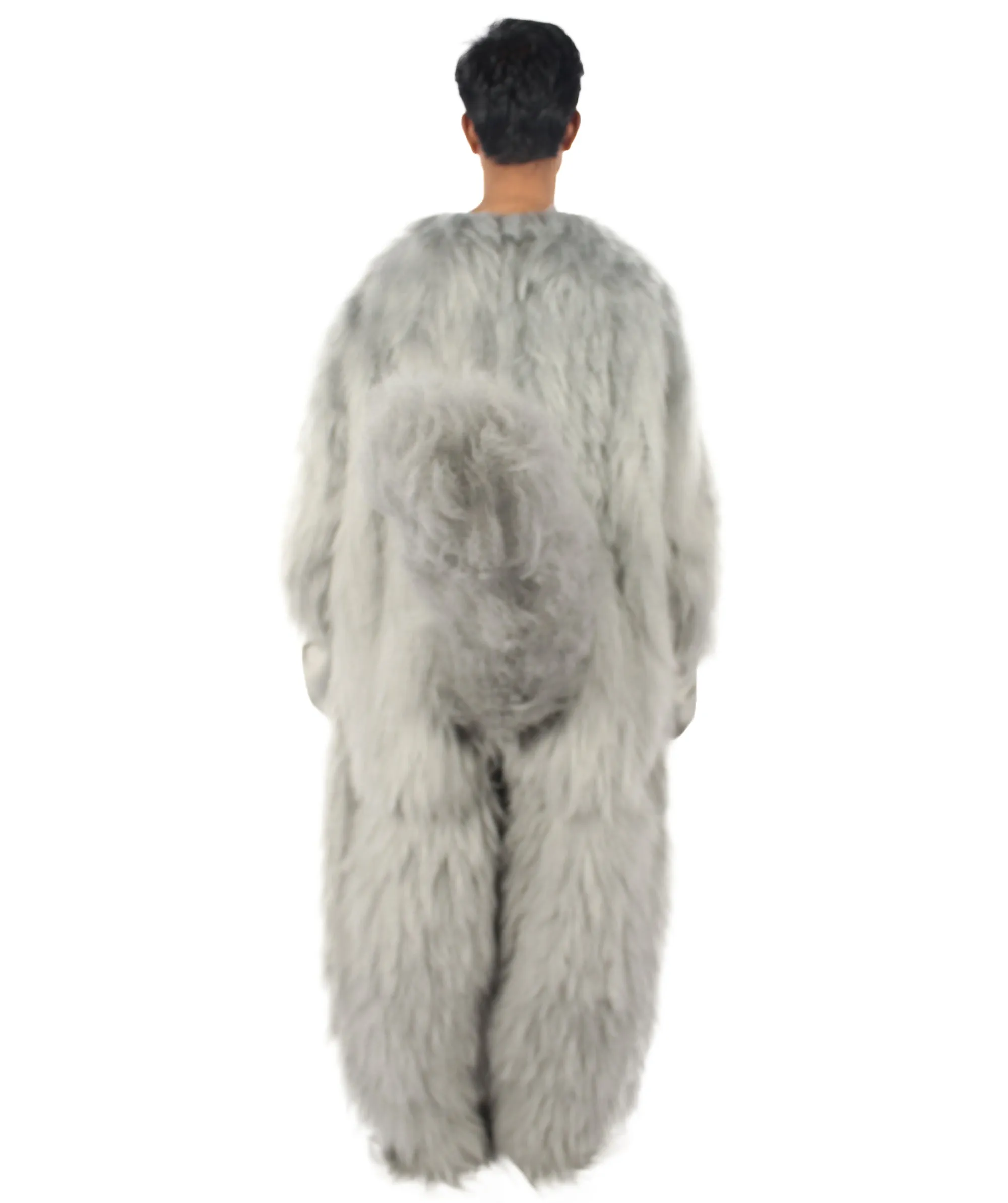 HPO Grey and Brown Squirrel Costume with Tail - Long Breathable Synthetic Fibers