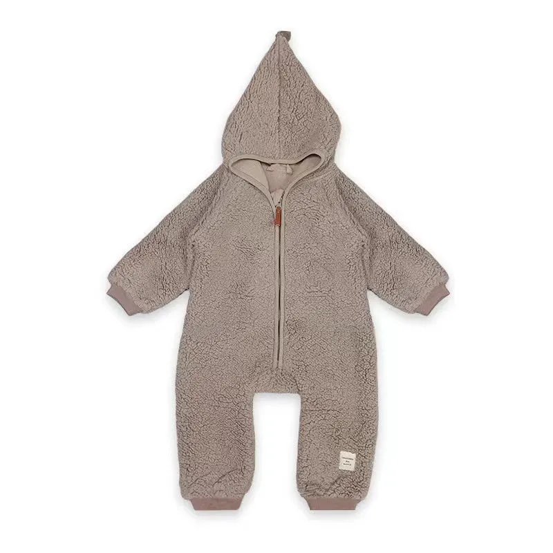 Infant Baby Unisex Winter Solid Long Jumpsuit by MyKids-USA™