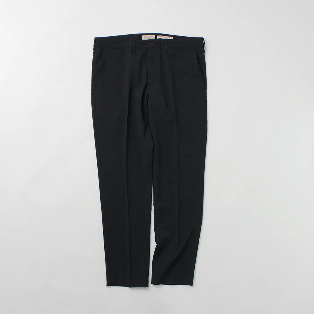 JAPAN BLUE JEANS / seersucker summer officer trousers