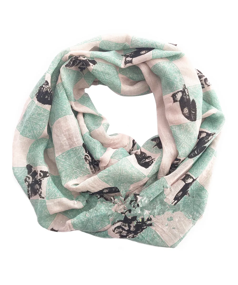 JC011244 Cat & Chess Infinity Scarf