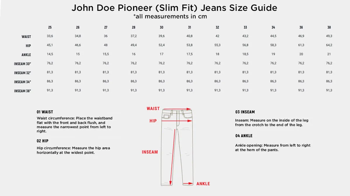 John Doe Pioneer Slim Cut Monolayer Jeans