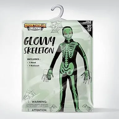 Kids Glow in the Dark Skeleton Costume