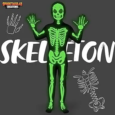 Kids Glow in the Dark Skeleton Costume