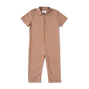 Kids Mechanic Jumpsuit | Mocha