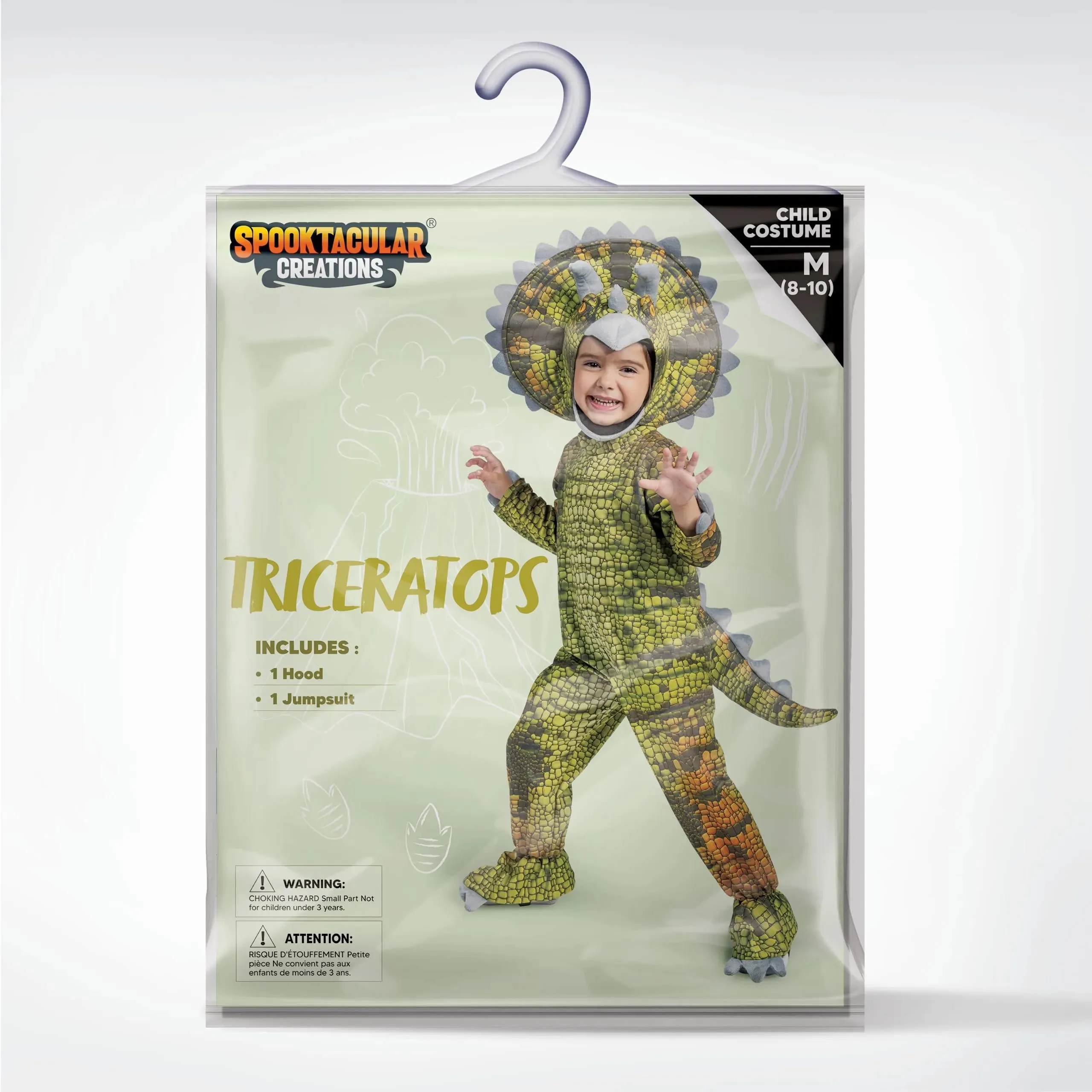 Kids Realistic Triceratops Dinosaur Costume for Boy Halloween Party