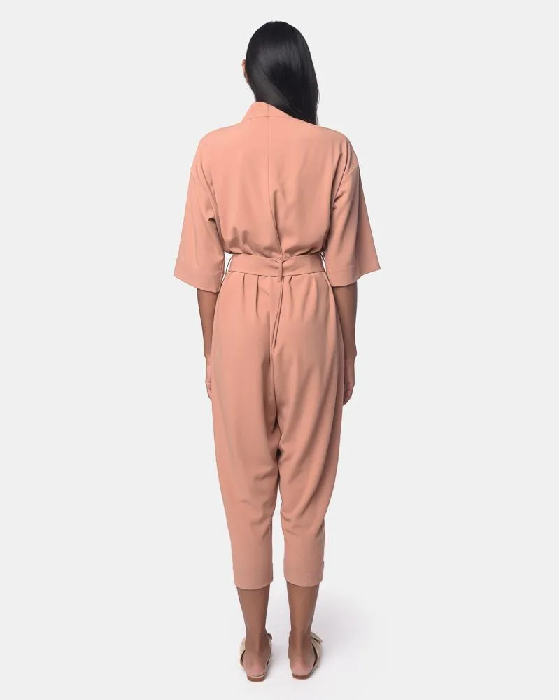 Kimono Jumpsuit in Desert Rose