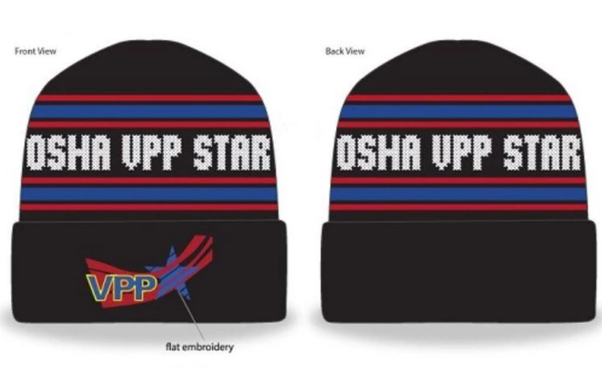 Knit Cap w/Cuff OSHA Logo - #401017