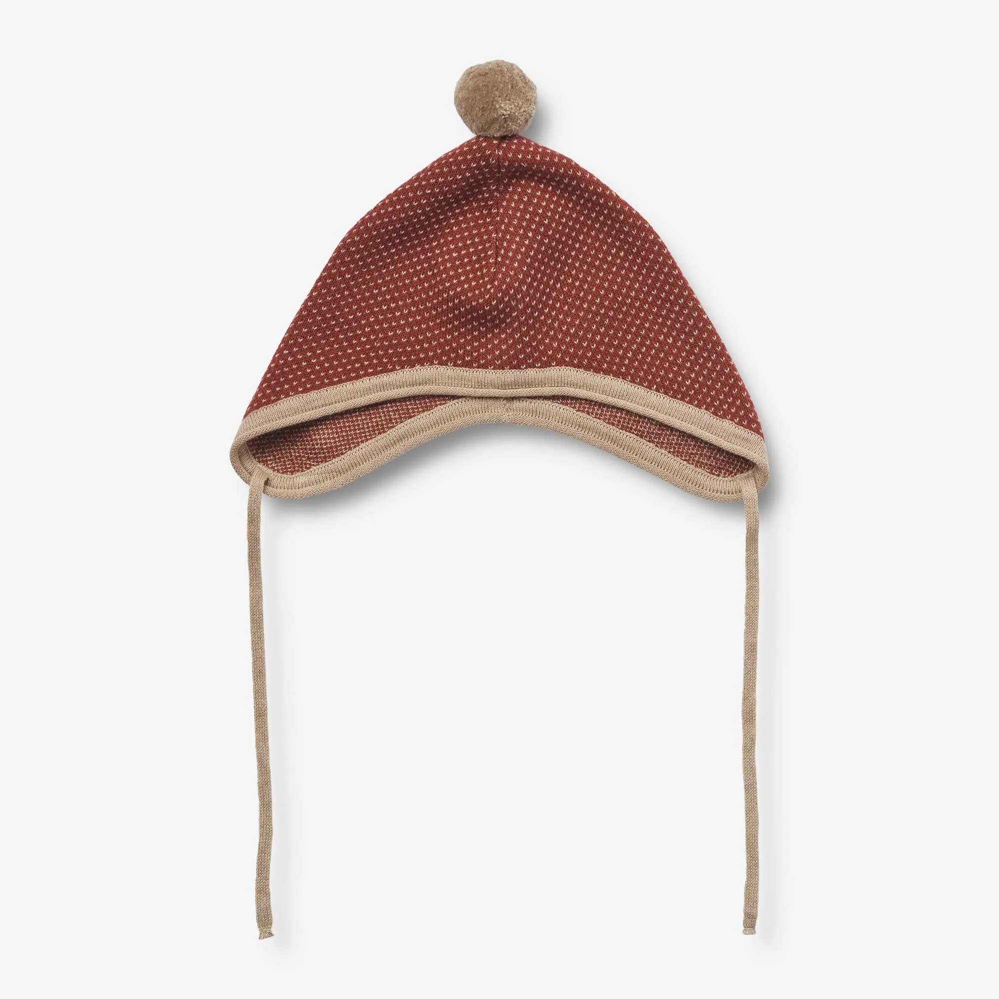 Knitted Bonnet Muma | Baby - red