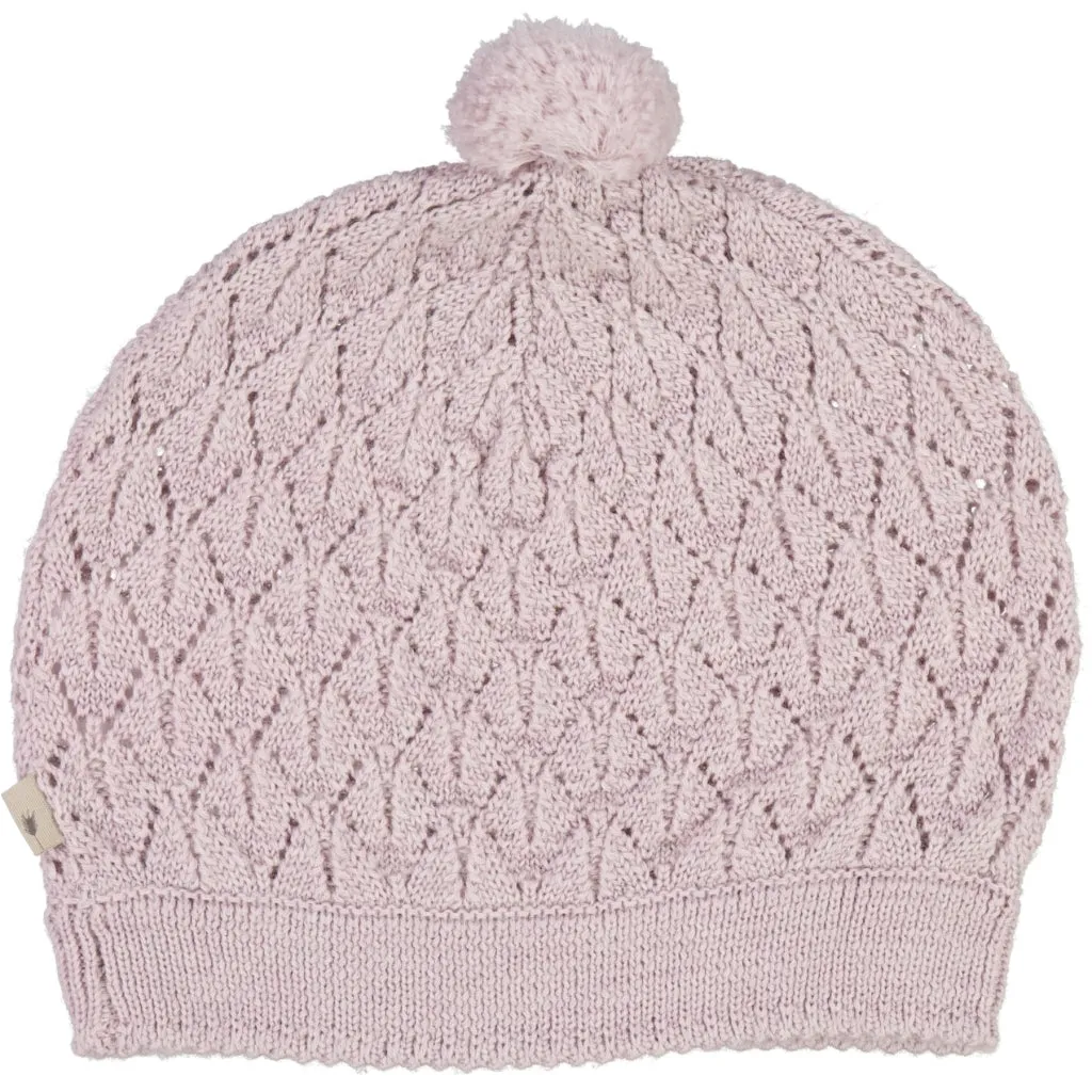 Knitted Hat Ezel - dark powder