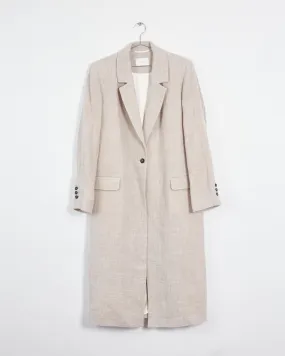 La Collection 'mika' single breasted maxi coat, oatmeal, 14