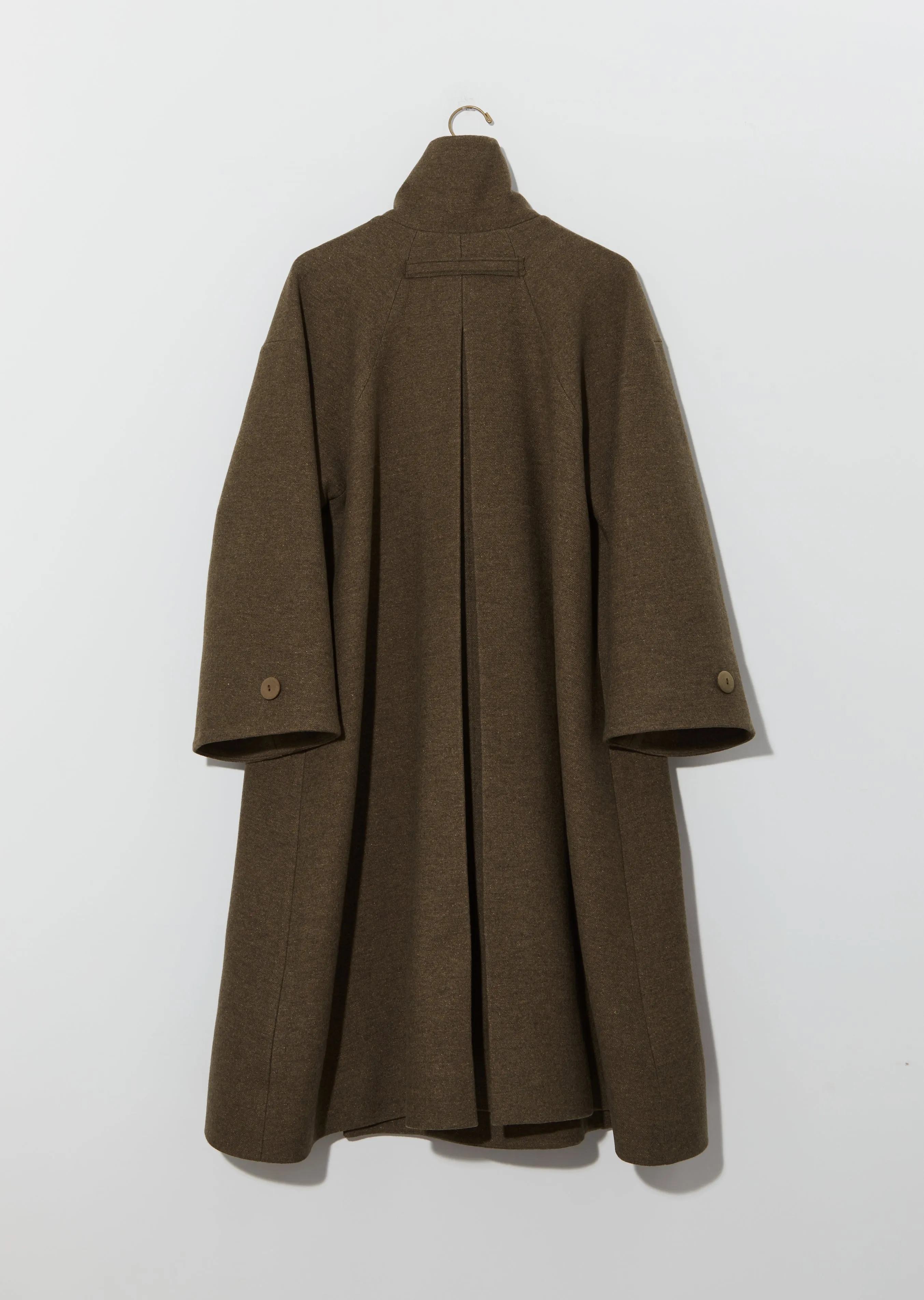 Lambswool Felt Fencer Coat — Khaki