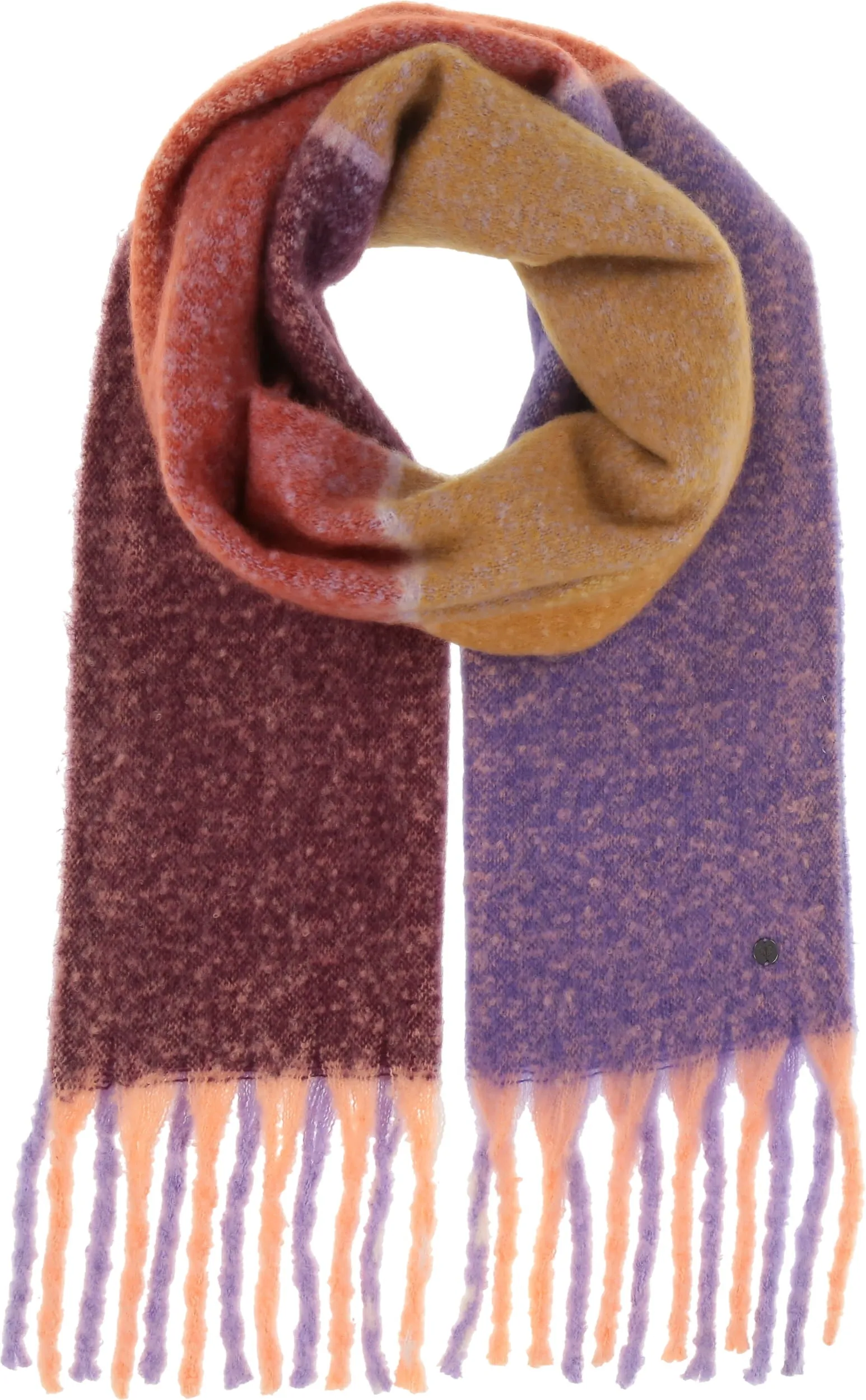 Large Colorblock Boucle Scarf