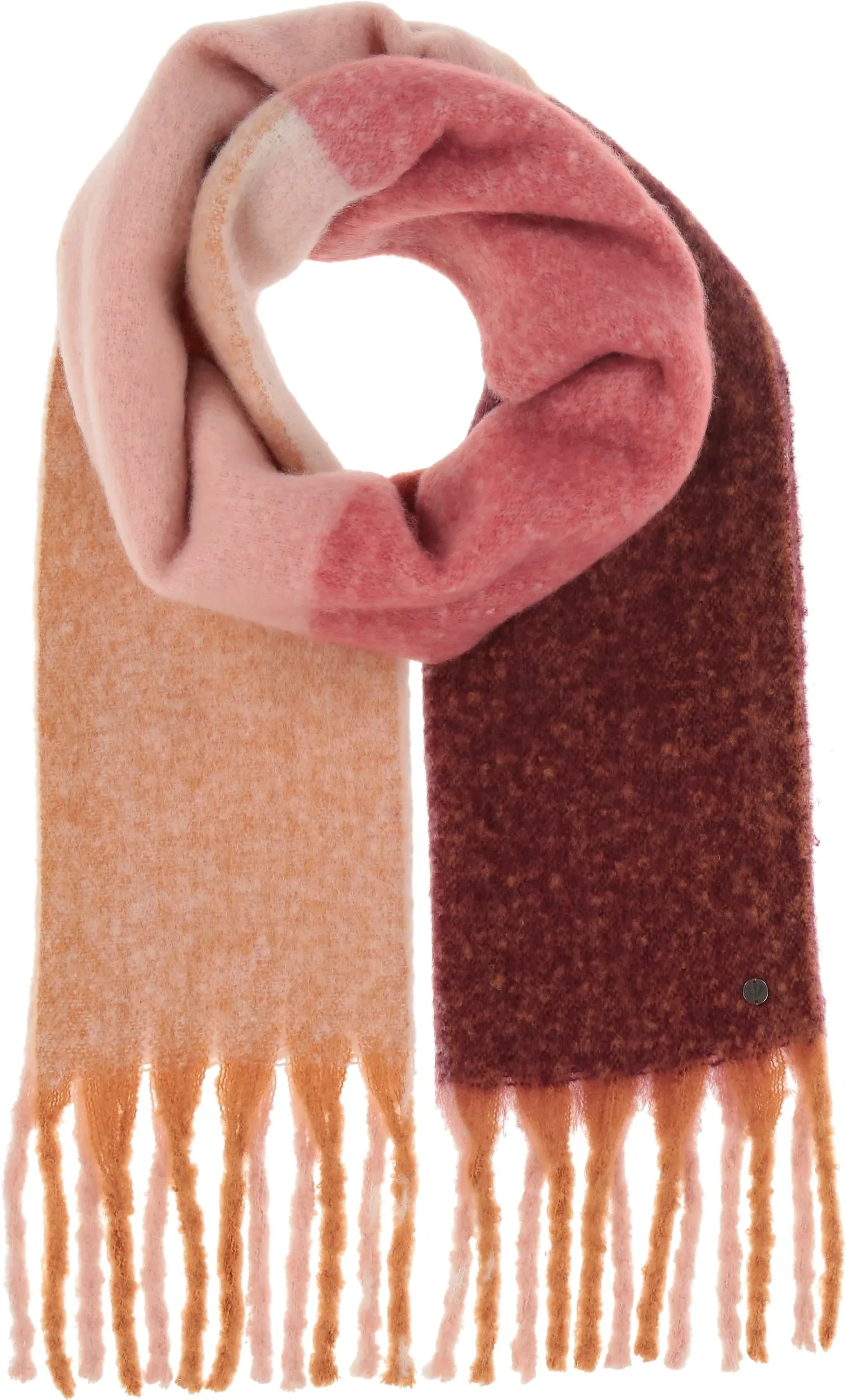 Large colourblock Bouclé Scarf