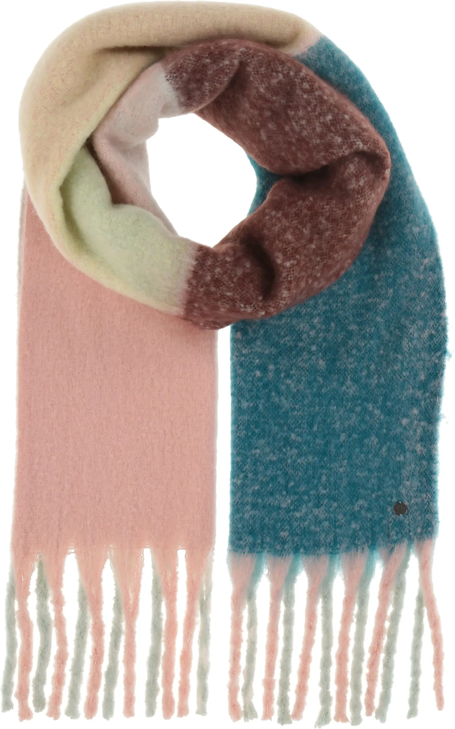 Large colourblock Bouclé Scarf