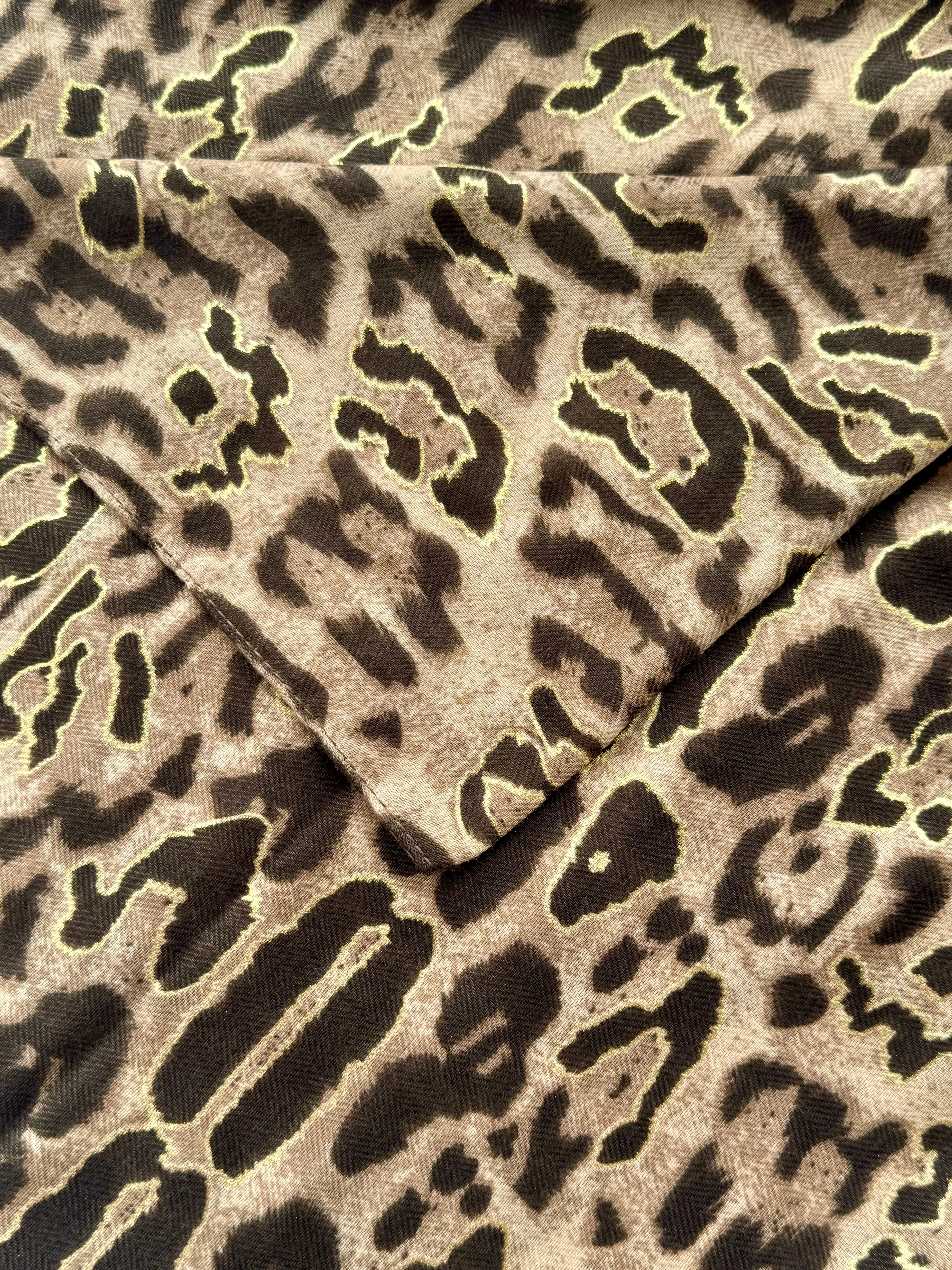 Leopard & Gold Scarf