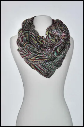 Lightweight Herringbone Print Infinity Scarf