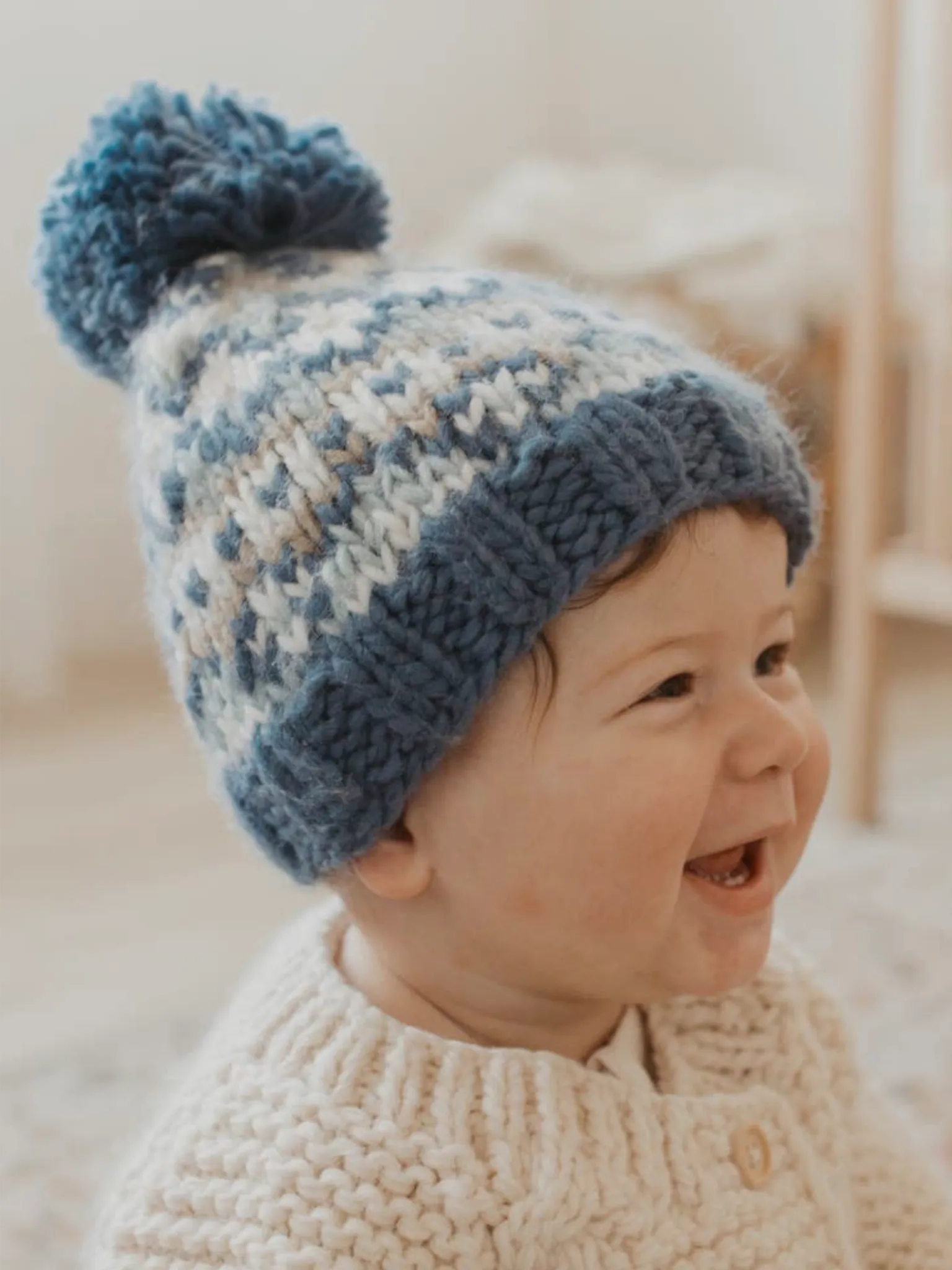 Littles Fairisle Beanie - Slate