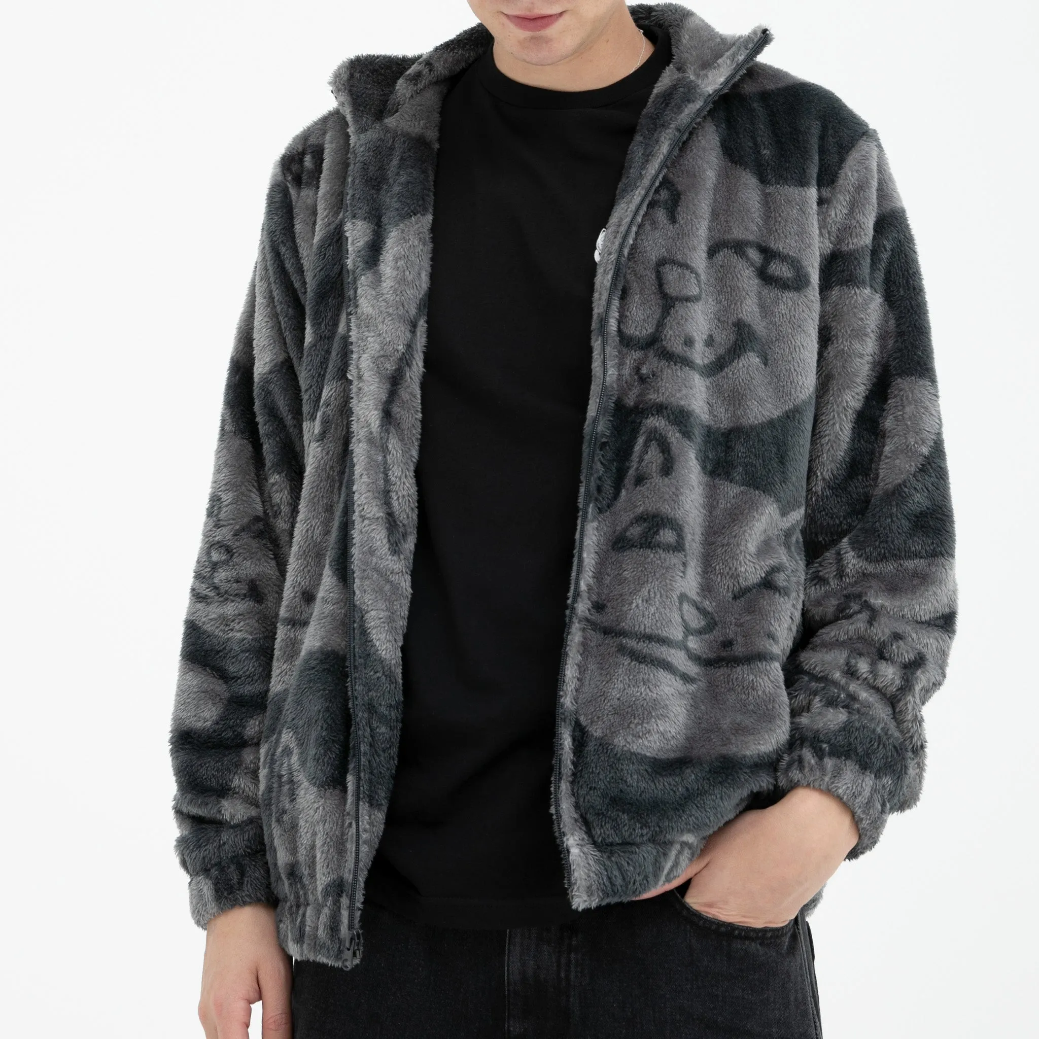 Many Faces Sherpa Jacket (Charcoal)