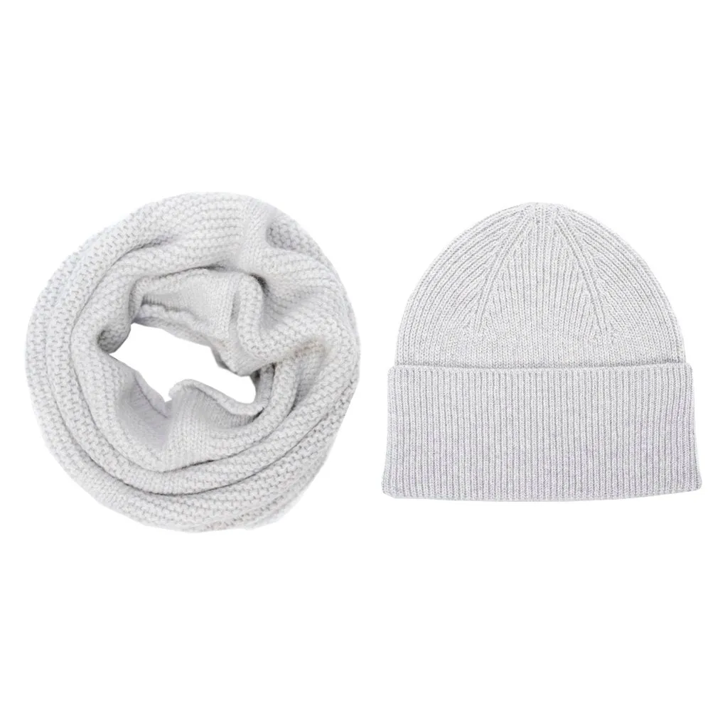 Men's Fisherman Hat and Snood Merino Wool Set