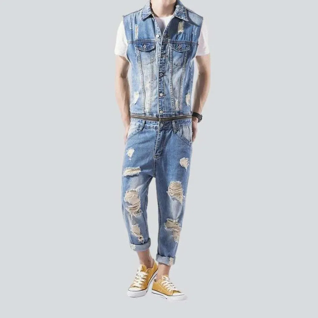 Men's jeans jumpsuit