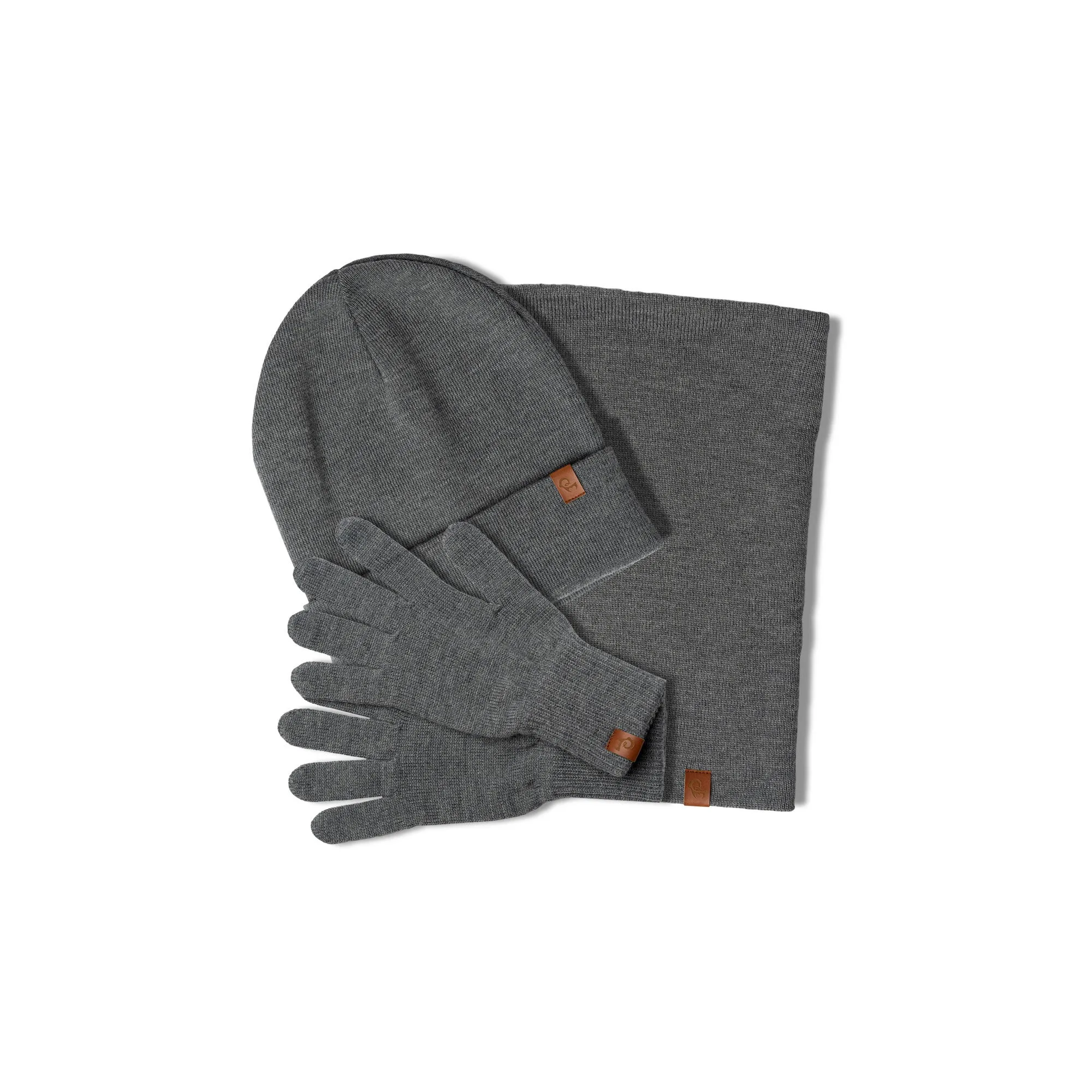 Men's Knit Beanie, Gaiter & Gloves 3-Piece