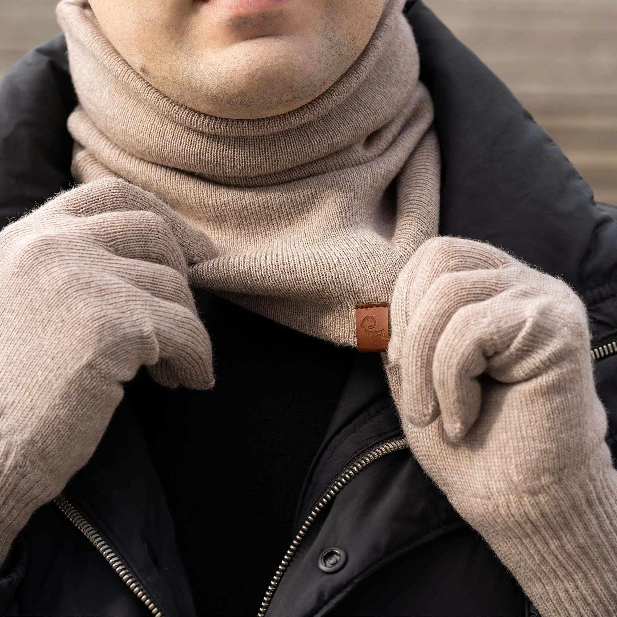 Men's Knit Beanie, Gaiter & Gloves 3-Piece