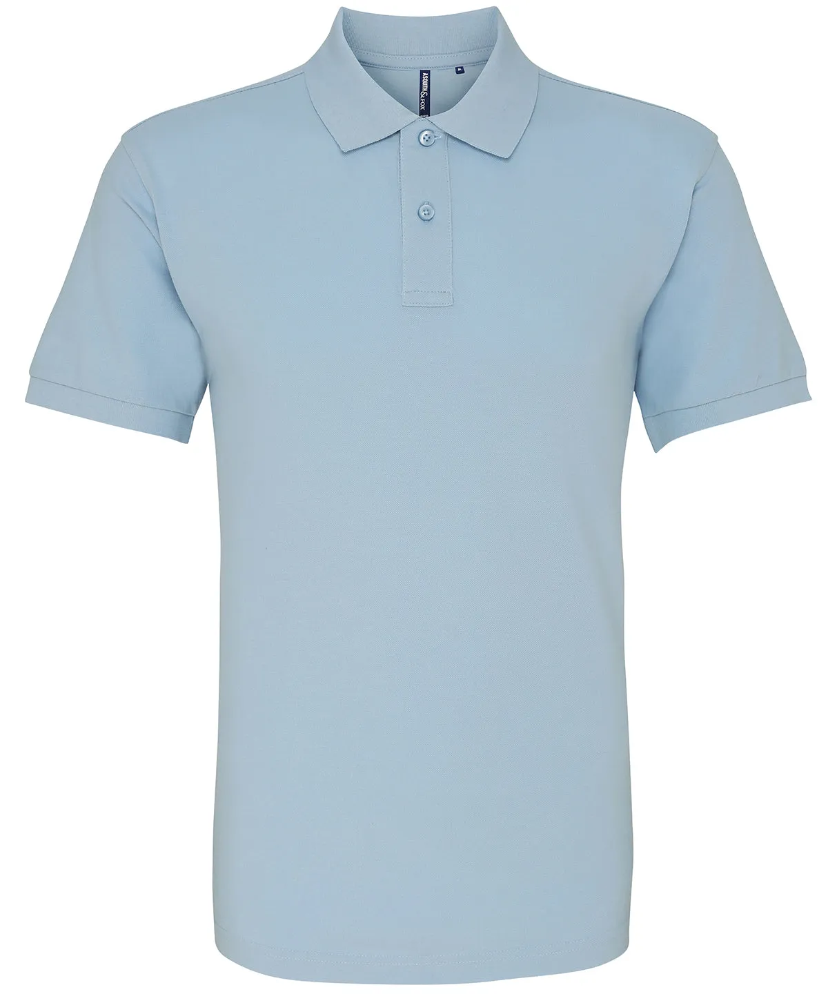 Mens Plain Short Sleeve Polo Shirt - Light Blue